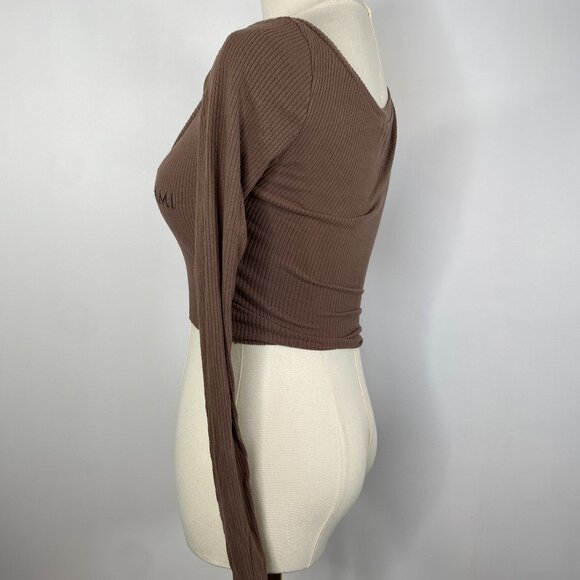 My Mum Made It - Brown Knit Cropped Cardigan - Picture 4 of 6